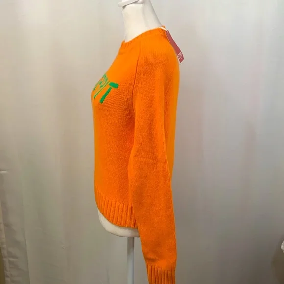 Esprit Orange Crew Neck Pullover Sweater- NWT - Picture 6 of 14
